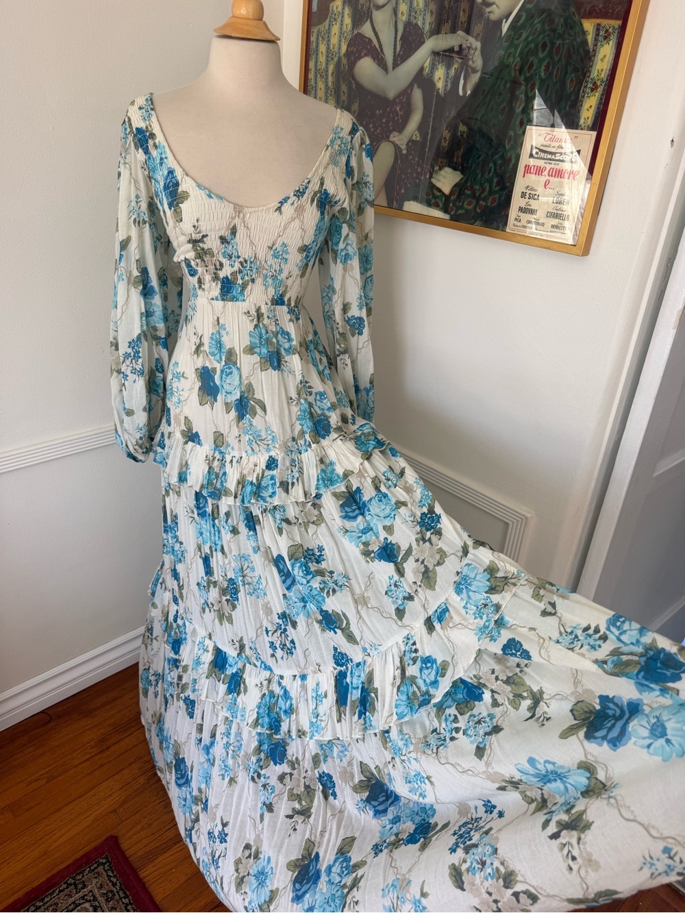 Spell Floral Maxi Dress with Blue Print - Picture 5 of 8